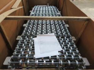 FMH NESTA FLEX GRAVITY 376AL/FL SKATE WHEEL CONVEYOR 24" WIDE, 14 LEGS, APPROX. 40' (NEW IN 3 BOX)