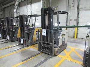 2011 CROWN RC 500 SERIES STAND UP FORKLIFT 36 VOLT MODEL RC5545-40 WITH 12,850 HOURS UNIT# 116