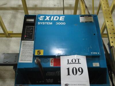 EXIDE SYSTEM 3000 24 VOLT BATTERY CHARGER MODEL G3-12-600-B