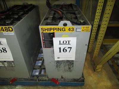 ENERSYS 36 VOLT 875 A.H. FORKLIFT BATTERY 18 CELL MODEL 125P-15