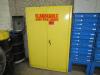 (LOT) ASST'D HANDTOOLS, WELDING STEEL TABLE, WORK TABLES, VISE, BANDERS, STORAGE CABINETS - 7