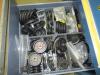 (LOT) CONTENTS OF WALL AND STORAGE CABINETS, TRANSFORMERS, CASTERS, STROBE, CROWN / CAT / RAYMOND PARTS, AIR CONTACTORS, ETC. - 30