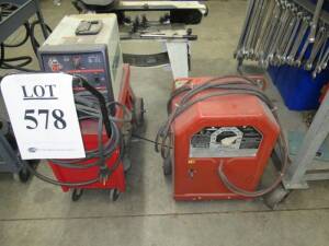 (1) HOBART HANDLER 175 MIG WELDER AND (1) LINCOLN AC-225-S VARIABLE VOLTAGE AC ARC WELDER