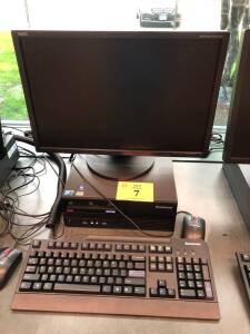 LENOVO THINKCENTRE PC W/INTEL CORE 2 DUO, NEC MULTISYNC EA221WM MONITOR