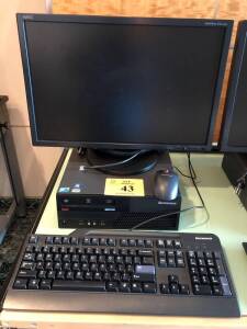 LENOVO THINKCENTRE PC W/INTEL CORE 2 DUO, NEC MULTISYNC EA221WM MONITOR