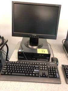 LENOVO THINKCENTRE PC W/INTEL VPRO, VIEWSONIC VA1903WMB MONITOR