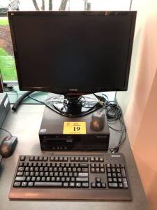 LENOVO THINKCENTRE PC W/INTEL CORE 2 DUO, VIEWSONIC VX2262WM MONITOR