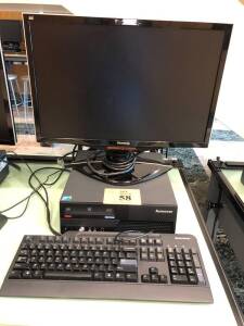 LENOVO THINKCENTRE PC W/INTEL CORE 2 DUO, VIEWSONIC VX2262WM MONITOR