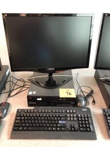 LENOVO THINKCENTRE PC W/INTEL VPRO, VIEWSONIC VX2262WM MONITOR