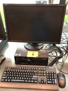 LENOVO THINKCENTRE PC W/INTEL CORE 2 DUO, NEC MULTISYNC EA221WM MONITOR