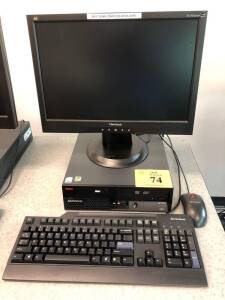 LENOVO THINKCENTRE PC W/INTEL VPRO, VIEWSONIC VA1903WMB MONITOR