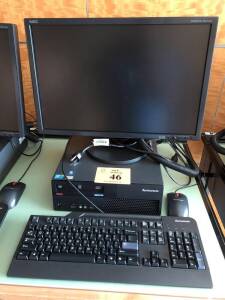 LENOVO THINKCENTRE PC W/INTEL CORE2 DUO, NEC MULTISYNC EA221WM MONITOR