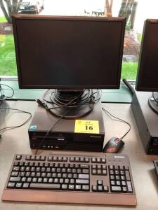 LENOVO THINKCENTRE PC W/INTEL CORE 2 DUO, NEC MULTISYNC LCD 195WXM MONITOR