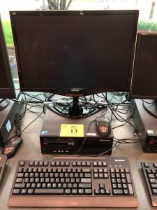 LENOVO THINKCENTRE PC W/INTEL CORE 2 DUO, VX2262WM MONITOR