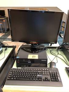 LENOVO THINKCENTRE PC W/INTEL CORE 2 DUO, VIEWSONIC VX2262WM MONITOR