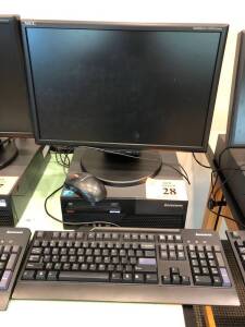 LENOVO THINKCENTRE PC W/INTEL CORE 2 DUO, NEC MULTISYNC LCD 195WXM MONITOR