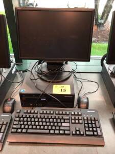 LENOVO THINKCENTRE PC W/INTEL CORE 2 DUO, NEC MULTISYNC LCD 195WXM MONITOR