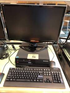 LENOVO THINKCENTRE PC W/INTEL CORE 2 DUO, VIEWSONIC VX2262WM MONITOR