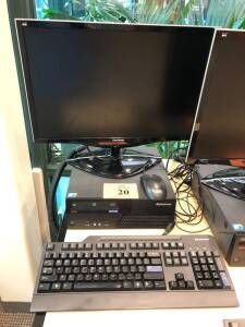 LENOVO THINKCENTRE PC W/INTEL CORE 2 DUO, VIEWSONIC VX2262WM MONITOR