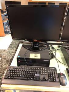 LENOVO THINKCENTRE PC W/INTEL CORE 2 DUO, VIEWSONIC VX2262WM MONITOR