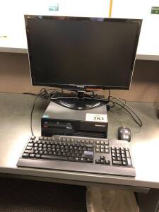 LENOVO THINKCENTRE PC W/CORE2 DUO, VIEWSONIC VX2262WM MONITOR