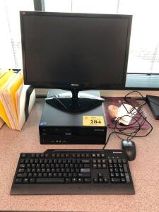 LENOVO THINKCENTRE PC W/CORE2 DUO, VIEWSONIC VX2262WM MONITOR