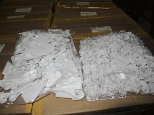 (18) PALLETS OF B&G WHITE UNIVERSAL EAS PIN LOCKS