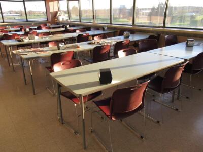 (LOT) ASST'D LUNCH ROOM TABLES, CHAIRS, REFRIDGERATORS MICROWAVE OVEN