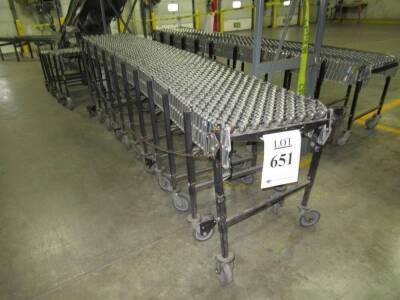 ASST'D 24" WIDE BEST FLEX FLEXIBLE PORTABLE CONVEYOR (2) 6 LEG, AND (2) 11 LEG