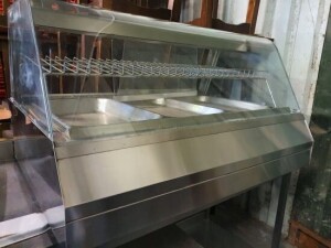 Turbo Hot Glass Counter Top Glass Display Unit. 110cm H x 75cm W x 60cm H. (Located: Cork)