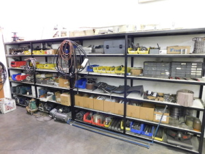 (Lot) Shelf w/ Contents Consisting of Motors,