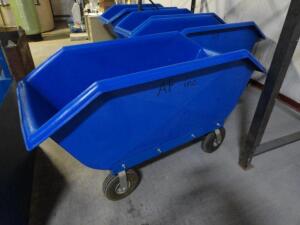 Poly Dump Cart 31" x 67" x 38", 10" pneumatic wheels 2-pivoting<br><br />