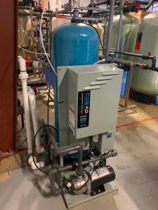 ClearWater Tech, LLC. Model POE12 (CD12/AD) Corona Discharge Ozone System. Serial Number 18031. CD12/AD Ozone Generator, built in air dryer, recirculation pump, injecotr manifold, contact tank, time delayed controls, Ozone Output 2.8 grams/hour @ 8 SCFH. 