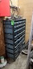 Metal rack with 8 levels and set of 35 bins