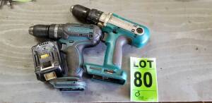 (2) Makita cordless drivers