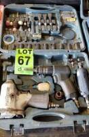 MASTERCRAFT pneumatic 3 tool driver and rotary tool set with bits and case