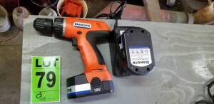 DAKOTA 18V cordless driver with spare battery and charger