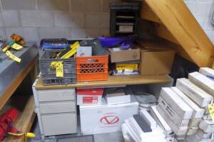 Desk, Table, Cabinet, Gloves, File Holders, Etc.