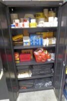 Cabinet w/Contents: Electrical Tape, Caution Tape, Etc.