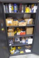 Cabinet w/Contents: Paint, Lights Bulbs, Filters, Etc.