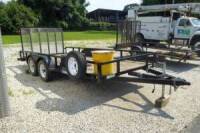 2016 Sure-Trac Tandem Axle Landscape Trailer, 7' x 16', Vin: 5JW1U1620G1138787