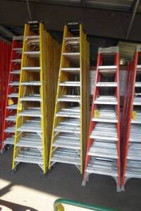 Fiberglass Step Ladders, 10' (2 Each) (Lot)