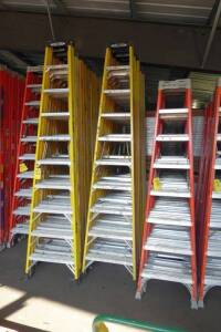 Fiberglass Step Ladders, 10' (2 Each) (Lot)