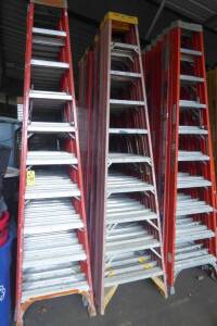 Fiberglass Step Ladders, 10' (2 Each) (Lot)