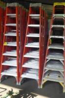 Fiberglass Step Ladders, 8' (2 Each) (Lot)