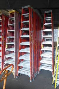 Fiberglass Step Ladders, 10' (2 Each) (Lot)