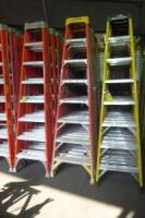 Fiberglass Step Ladders, 8' (3 Each) (Lot)