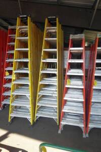 Fiberglass Step Ladders, 10' (2 Each) (Lot)