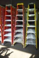 Fiberglass Step Ladders, 8' (3 Each) (Lot)