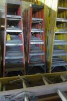 Fiberglass Step Ladders, 6' (3 Each) (Lot)